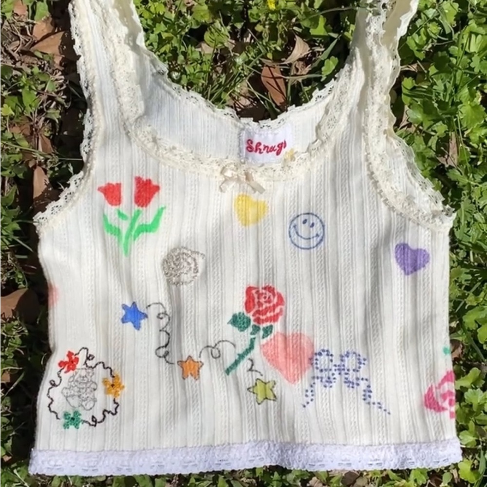 The Poppy Handmade Pointelle Tank// SOLD